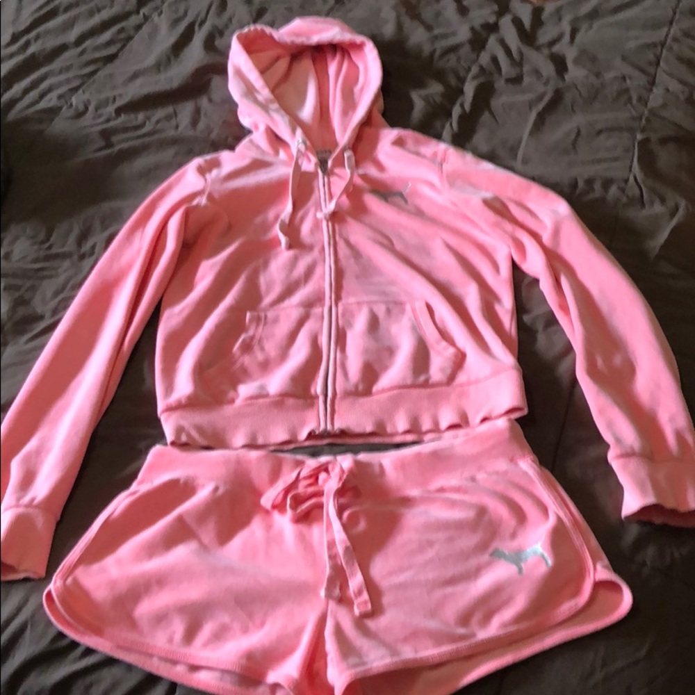 Velour Victoria’s Secret Shorts Outfit